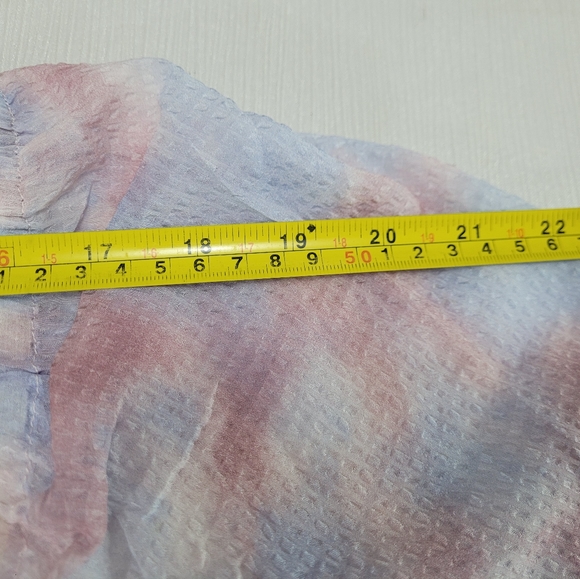 1X Purple Watercolor Long Sleeve Smocked Bodice Top by Future Collective's - Picture 16 of 16